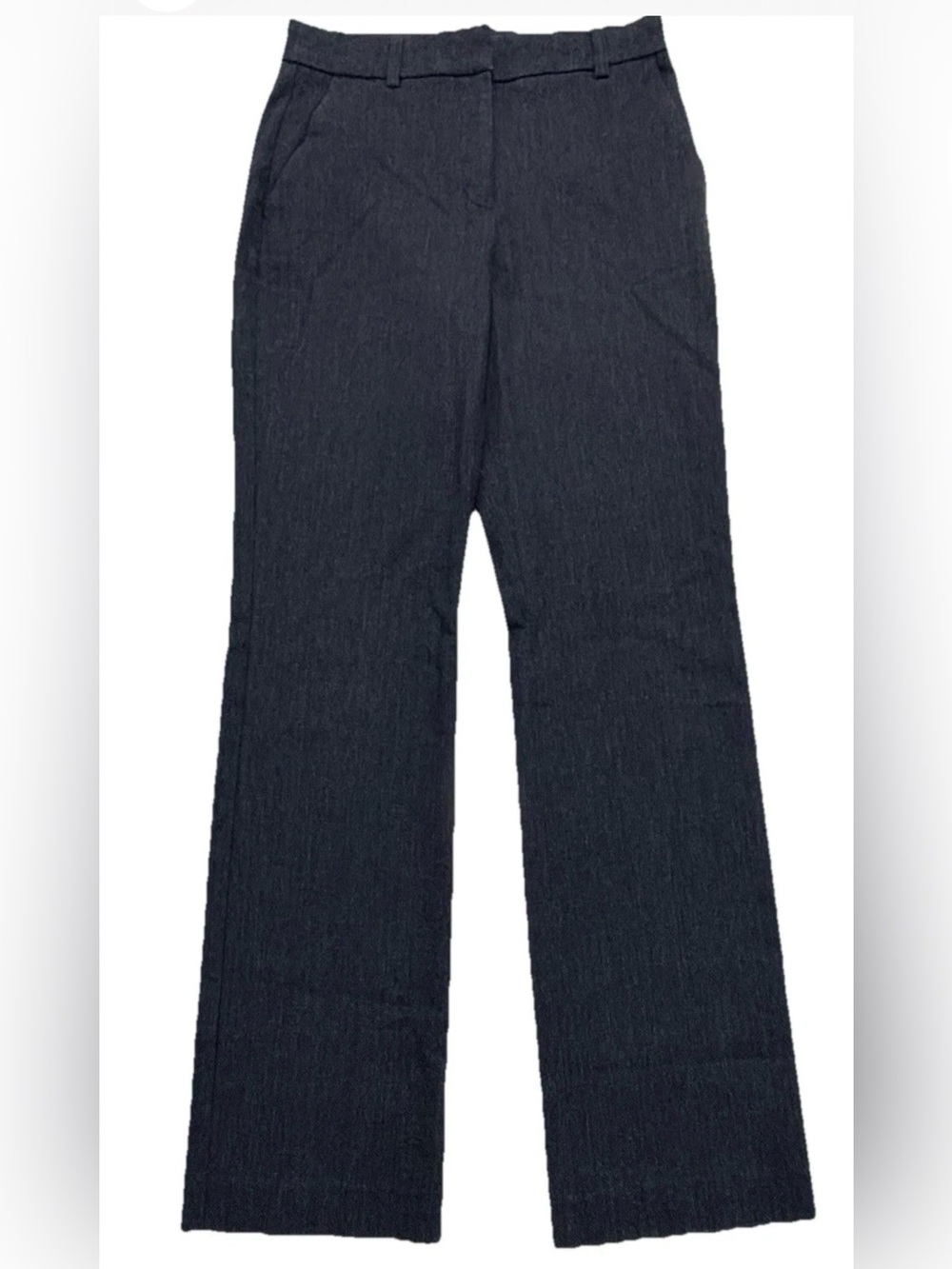Express Blue Solid Dress Pants Women's 2S Petite Straight Leg Flat Front